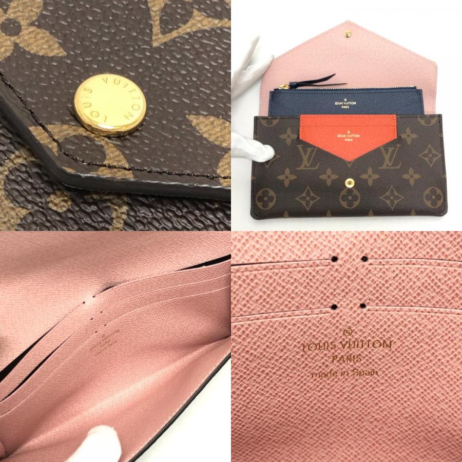 美品 LOUIS VUITTON ルイヴィトン M62203 ポルトフォイユ・ジャンヌ カードケース ロングウォレット 財布 長財布 ローズバレリーヌ【中古】 | LOUIS VUITTON | 07
