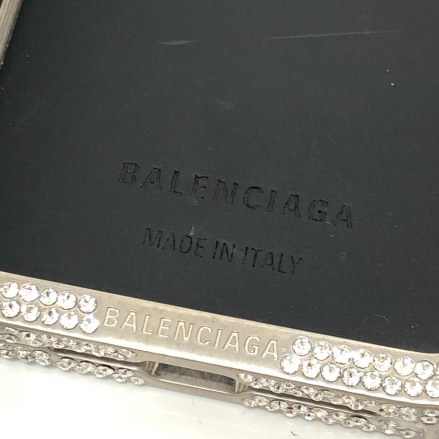 BALENCIAGA バレンシアガ 672661 ラインストーン iPhone 12 フォンホルダー チェーンショルダー iPhoneケース シルバー レディース【中古】 | BALENCIAGA | 02