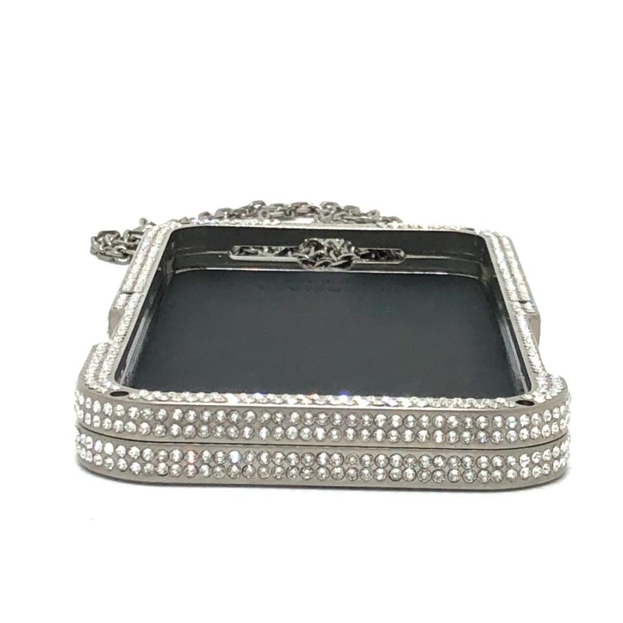BALENCIAGA バレンシアガ 672661 ラインストーン iPhone 12 フォンホルダー チェーンショルダー iPhoneケース シルバー レディース【中古】 | BALENCIAGA | 05