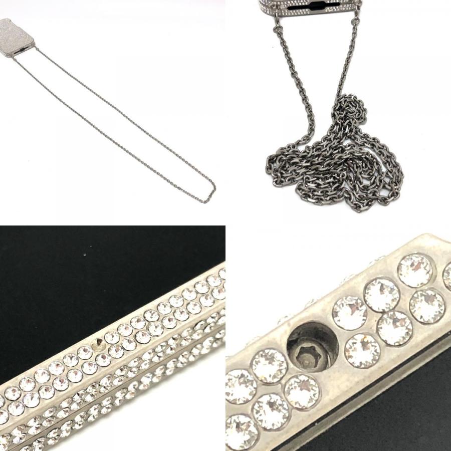 BALENCIAGA バレンシアガ 672661 ラインストーン iPhone 12 フォンホルダー チェーンショルダー iPhoneケース シルバー レディース【中古】 | BALENCIAGA | 07