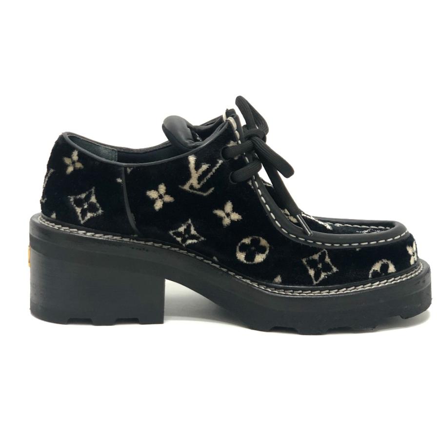 LOUIS VUITTON ルイヴィトン LVボブール・ライン ダービー 靴 ローファー チャンキーヒール レザーシューズ ブラック レディース【中古】 | LOUIS VUITTON | 04