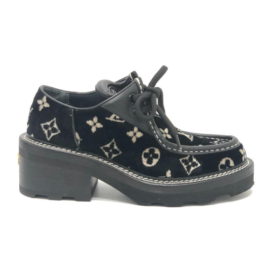 LOUIS VUITTON ルイヴィトン LVボブール・ライン ダービー 靴 ローファー チャンキーヒール レザーシューズ ブラック レディース【中古】 | LOUIS VUITTON | 05