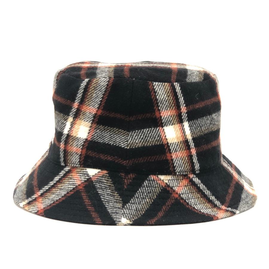 CELINE セリーヌ 2AU5B231L ロゴ チェック ハット帽 帽子 バケットハット ボブハット ウール ハット マルチカラー レディース【中古】 | CELINE | 01