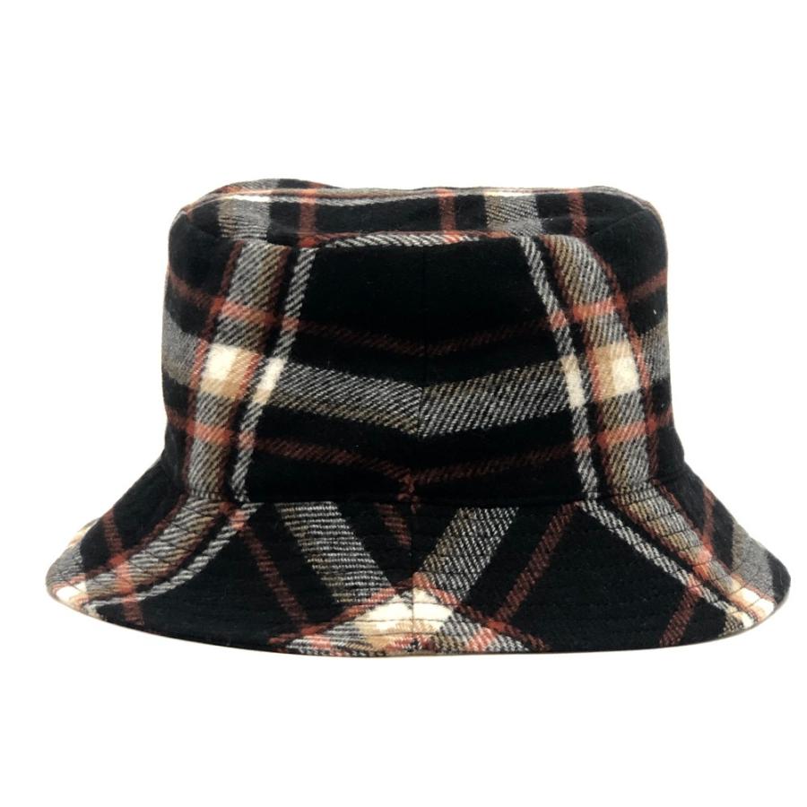 CELINE セリーヌ 2AU5B231L ロゴ チェック ハット帽 帽子 バケットハット ボブハット ウール ハット マルチカラー レディース【中古】 | CELINE | 02