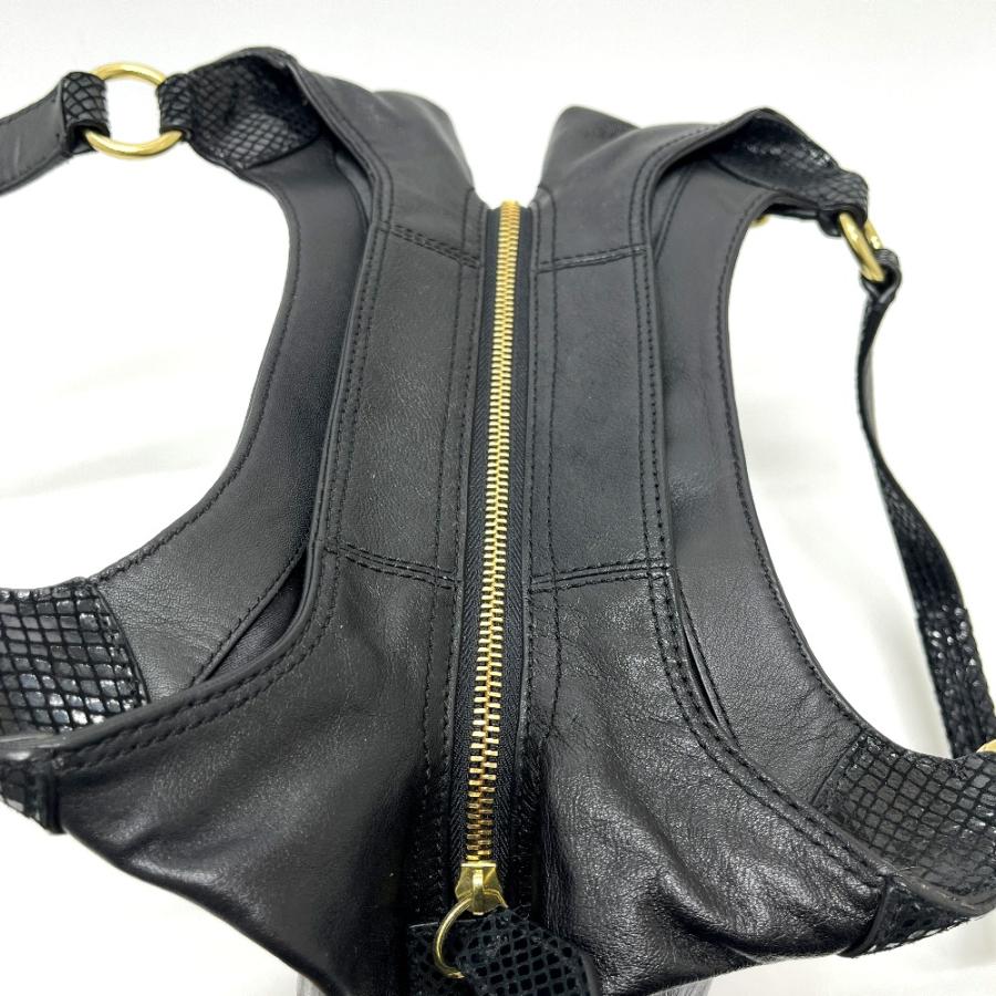 COACH コーチ F19453 ロゴプレート 肩掛け カバン バッグ  ハンドバッグ ブラック レディース【中古】 | COACH | 05