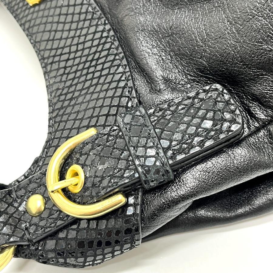 COACH コーチ F19453 ロゴプレート 肩掛け カバン バッグ  ハンドバッグ ブラック レディース【中古】 | COACH | 07