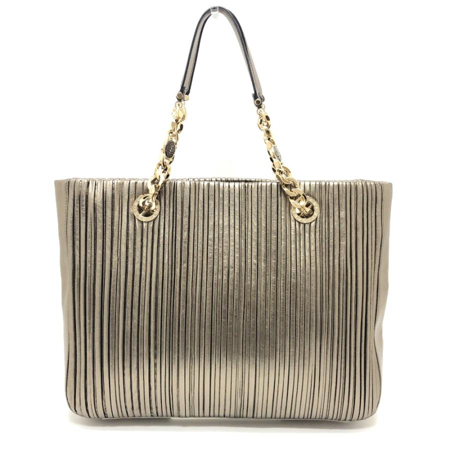 BVLGARI ブルガリ モネーテ ナッパプリセ カバン バッグ チェーン 肩掛け ショルダーバッグ トートバッグ ゴールド レディース【中古】 | BVLGARI | 01