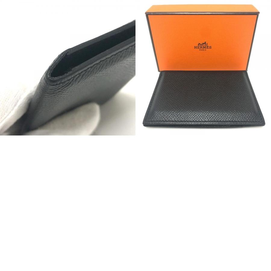 HERMES エルメス MC2 2つ折り パスケース 定期入れ カードケース ブラック レディース【中古】 | HERMES | 09