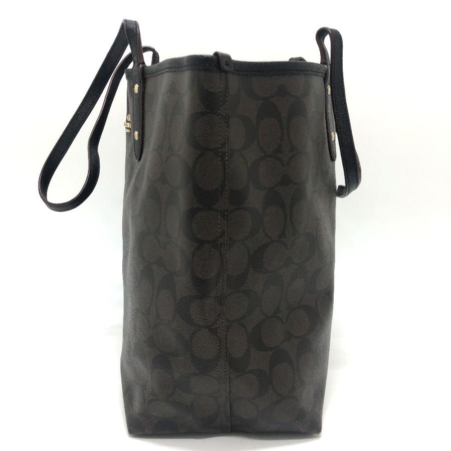 COACH コーチ シグネチャー カバン ハンドバッグ 肩掛け トートバッグ ブラウン レディース【中古】 | COACH | 02
