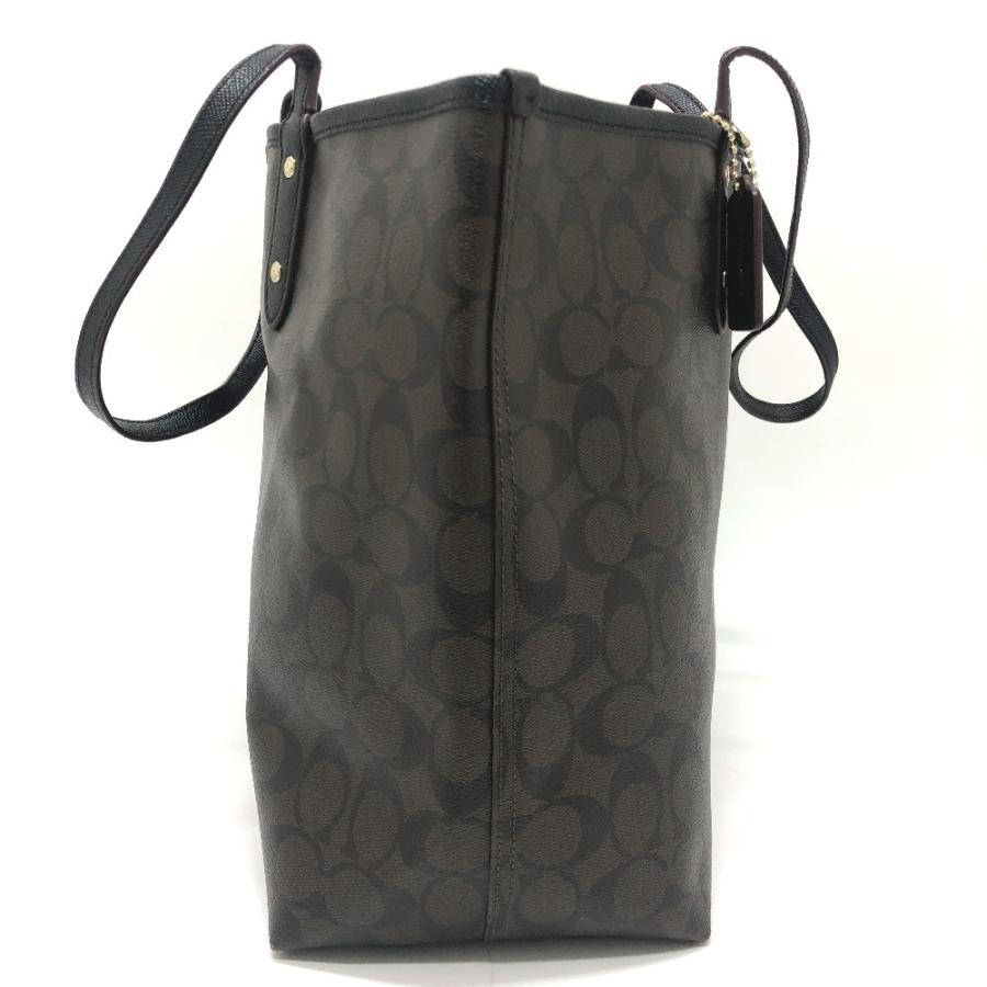 COACH コーチ シグネチャー カバン ハンドバッグ 肩掛け トートバッグ ブラウン レディース【中古】 | COACH | 03