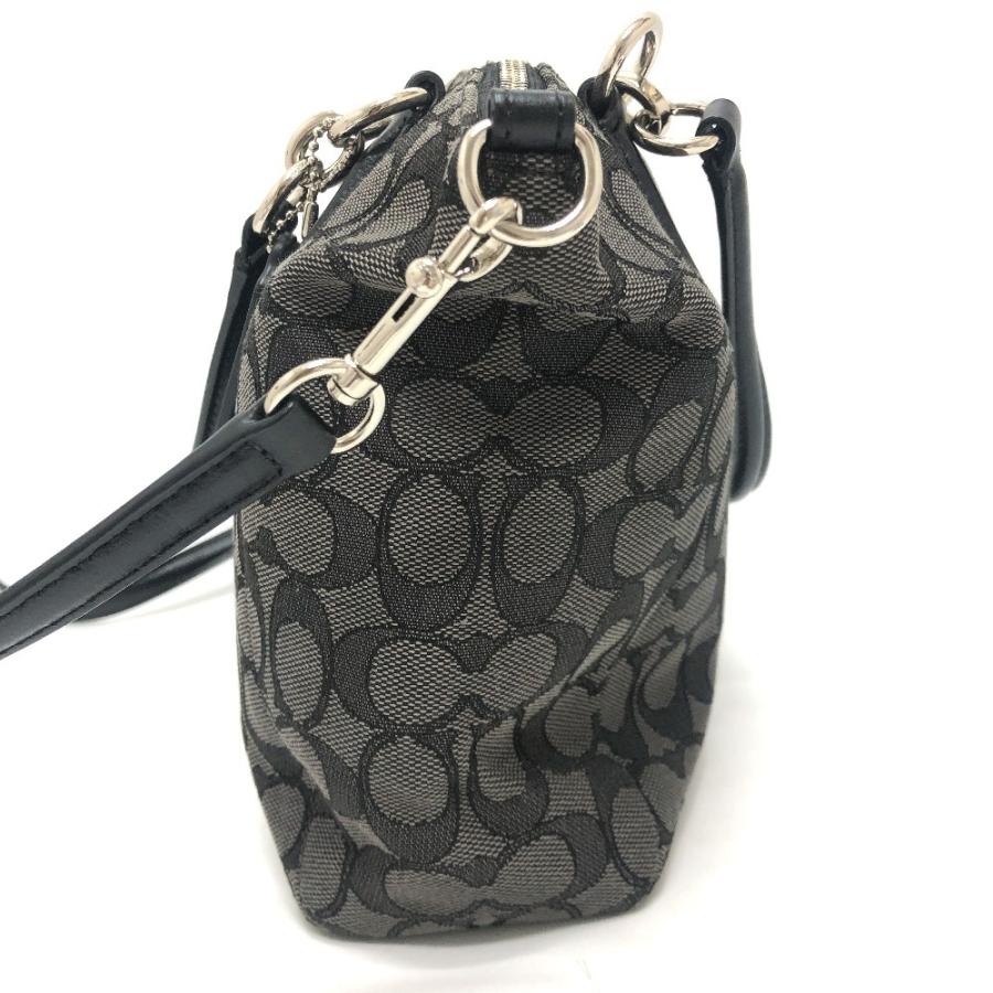 COACH コーチ F58283 シグネチャー スモール ケルシー サッチェル カバン 2WAY ショルダー ハンドバッグ ブラック レディース【中古】 | COACH | 02
