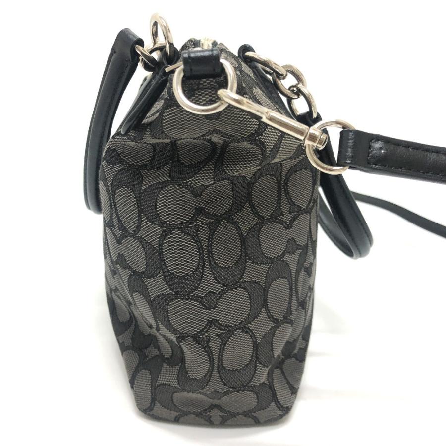 COACH コーチ F58283 シグネチャー スモール ケルシー サッチェル カバン 2WAY ショルダー ハンドバッグ ブラック レディース【中古】 | COACH | 03