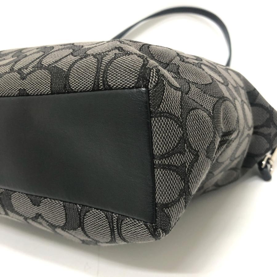 COACH コーチ F58283 シグネチャー スモール ケルシー サッチェル カバン 2WAY ショルダー ハンドバッグ ブラック レディース【中古】 | COACH | 05