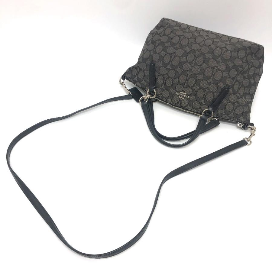 COACH コーチ F58283 シグネチャー スモール ケルシー サッチェル カバン 2WAY ショルダー ハンドバッグ ブラック レディース【中古】 | COACH | 07