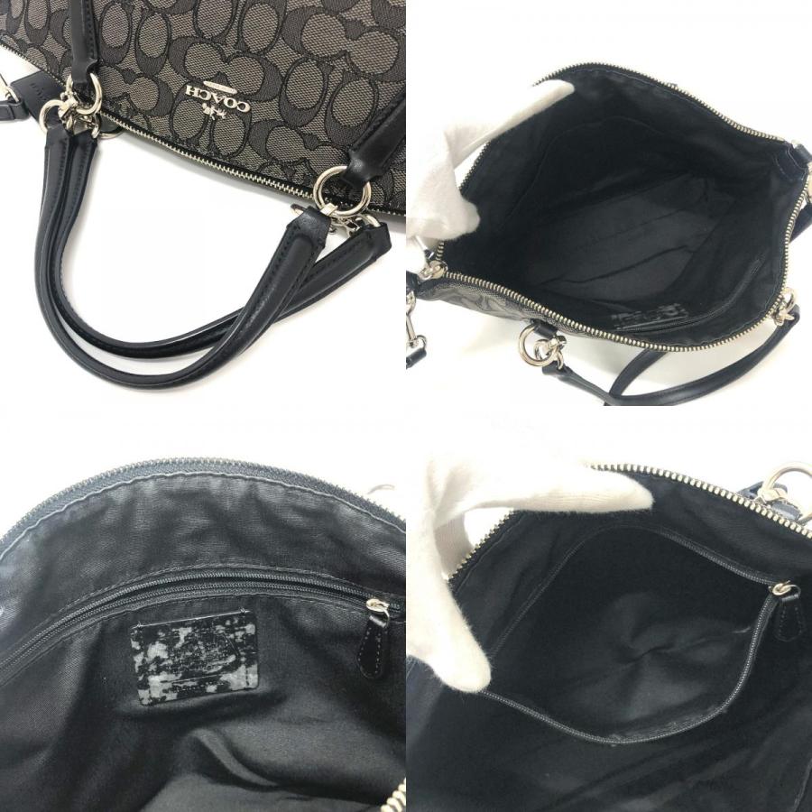 COACH コーチ F58283 シグネチャー スモール ケルシー サッチェル カバン 2WAY ショルダー ハンドバッグ ブラック レディース【中古】 | COACH | 08