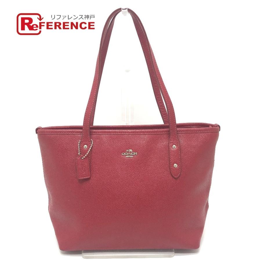 COACH コーチ F22967 オックスブラッド カバン ハンドバッグ 肩掛け トートバッグ レッド レディース【中古】 | COACH