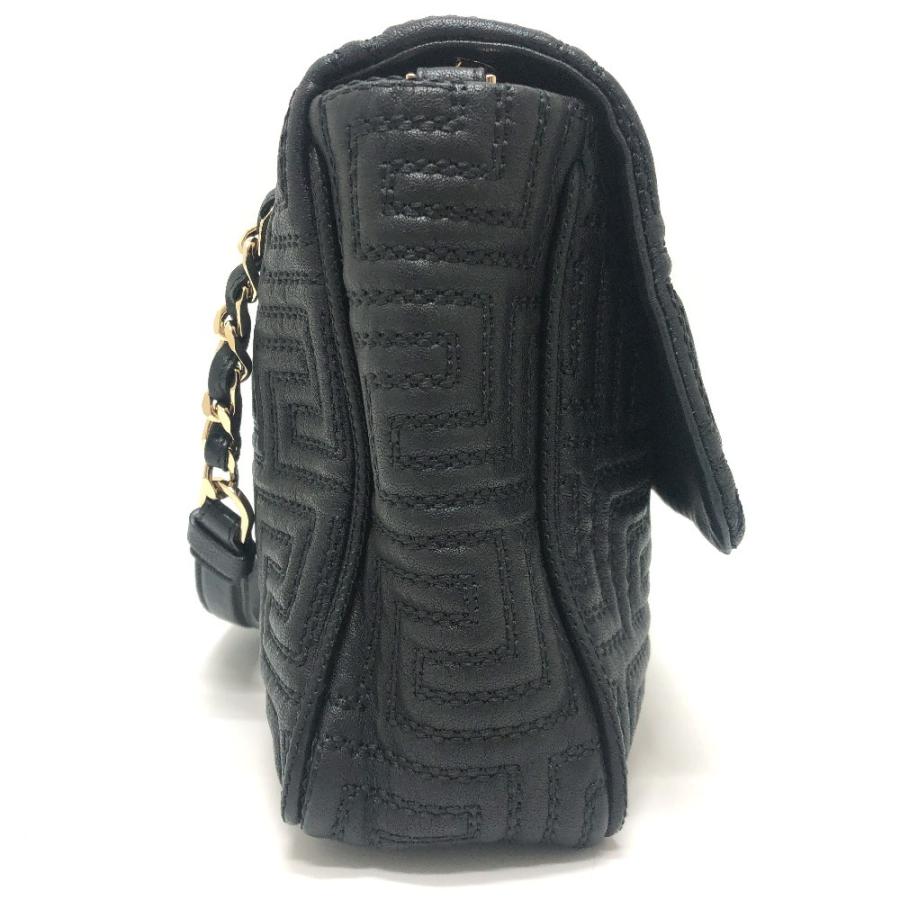 GIANNI VALENTINO ジャンニ・ヴァレンティノ グレカ柄 カバン ステッチ チェーン 肩掛け ショルダーバッグ ブラック レディース【中古】 |  | 03
