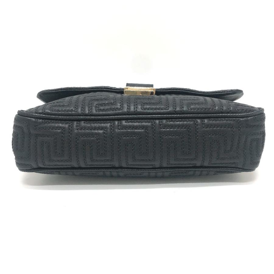 GIANNI VALENTINO ジャンニ・ヴァレンティノ グレカ柄 カバン ステッチ チェーン 肩掛け ショルダーバッグ ブラック レディース【中古】 |  | 04