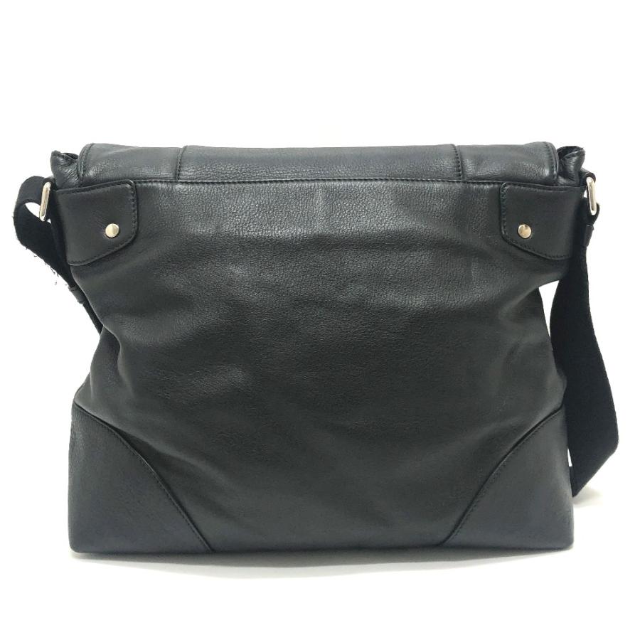 DOLCE&GABBANA ドルチェアンドガッバーナ ロゴプレート フラップ メッセンジャー 斜め掛け ショルダーバッグ ブラック レディース【中古】 |  | 01