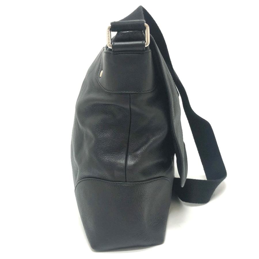 DOLCE&GABBANA ドルチェアンドガッバーナ ロゴプレート フラップ メッセンジャー 斜め掛け ショルダーバッグ ブラック レディース【中古】 |  | 03