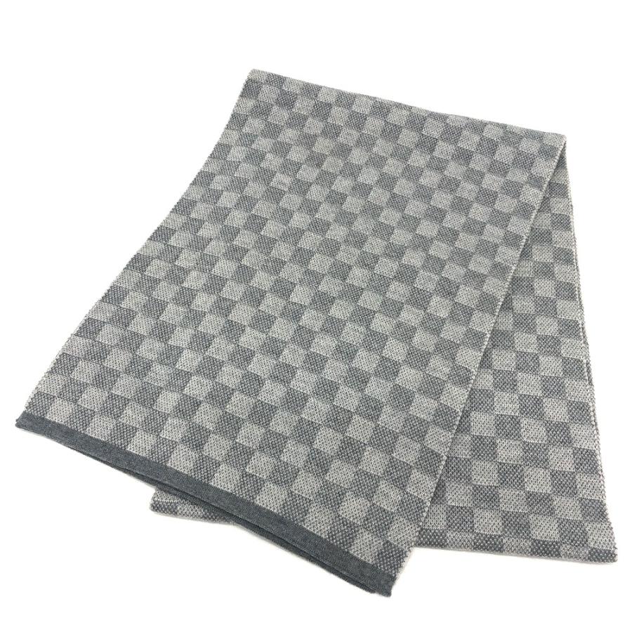 美品 LOUIS VUITTON ルイヴィトン M70517 エシャルプ・プティダミエ  アパレル マフラー ストール LVロゴ グレー レディース【中古】 | LOUIS VUITTON | 05
