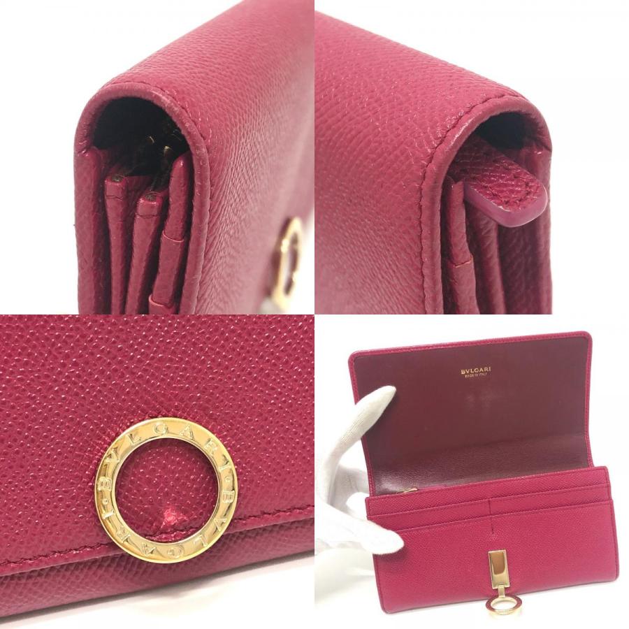 BVLGARI ブルガリ 283546 ブルガリブルガリ ロゴクリップ 2つ折り フラップ ロングウォレット 長財布 レッド系 レディース【中古】 | BVLGARI | 07