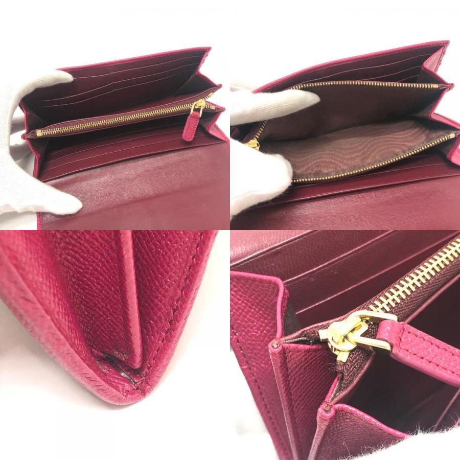 BVLGARI ブルガリ 283546 ブルガリブルガリ ロゴクリップ 2つ折り フラップ ロングウォレット 長財布 レッド系 レディース【中古】 | BVLGARI | 08