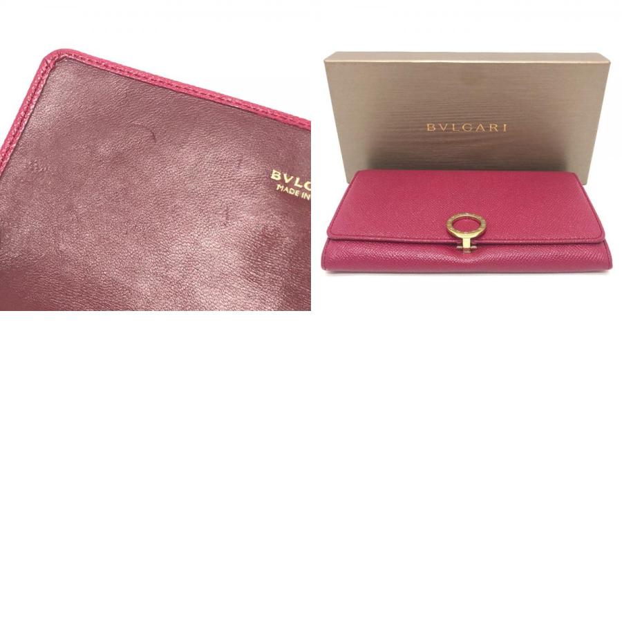 BVLGARI ブルガリ 283546 ブルガリブルガリ ロゴクリップ 2つ折り フラップ ロングウォレット 長財布 レッド系 レディース【中古】 | BVLGARI | 09