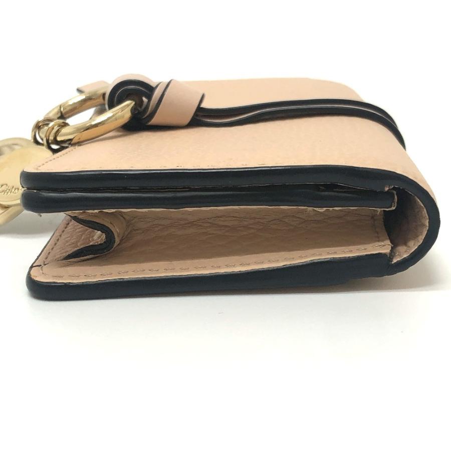 Chloe クロエ ALPHABET アルファベット 名刺入れ カードホルダー パスケース カードケース ベージュ レディース【中古】 | Chloe | 02