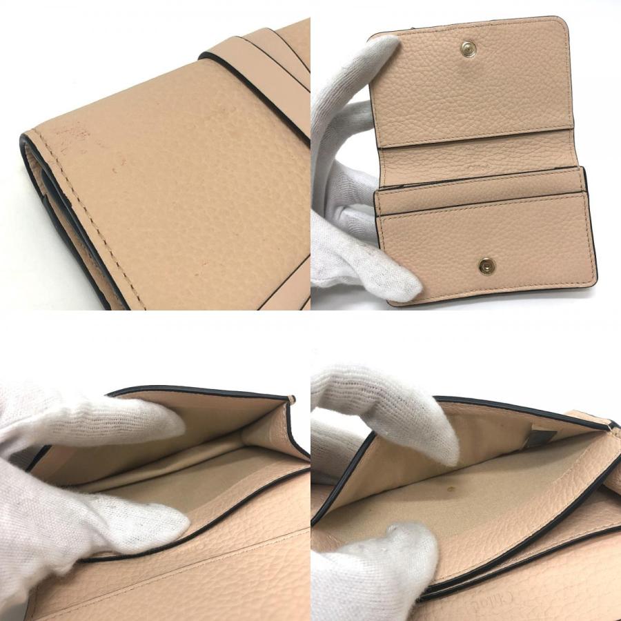 Chloe クロエ ALPHABET アルファベット 名刺入れ カードホルダー パスケース カードケース ベージュ レディース【中古】 | Chloe | 09