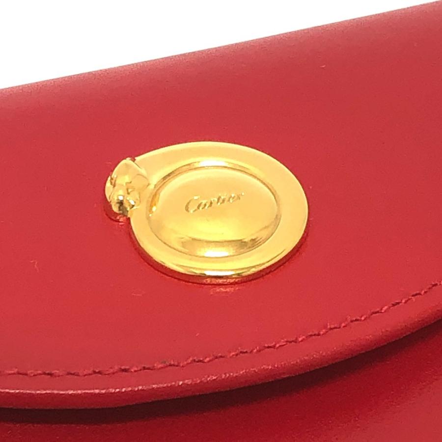 美品 CARTIER カルティエ パンテール 小銭入れ パンサー 小物入れ ポーチ マルチケース コインケース レッド レディース【中古】 | Cartier | 07