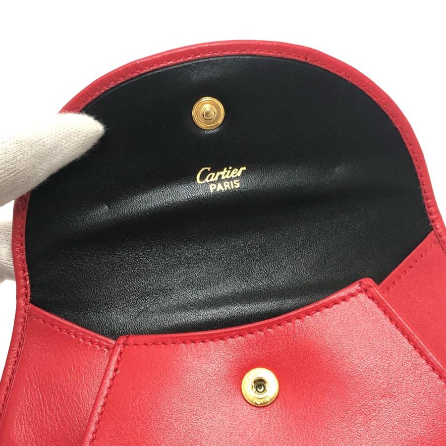 美品 CARTIER カルティエ パンテール 小銭入れ パンサー 小物入れ ポーチ マルチケース コインケース レッド レディース【中古】 | Cartier | 08