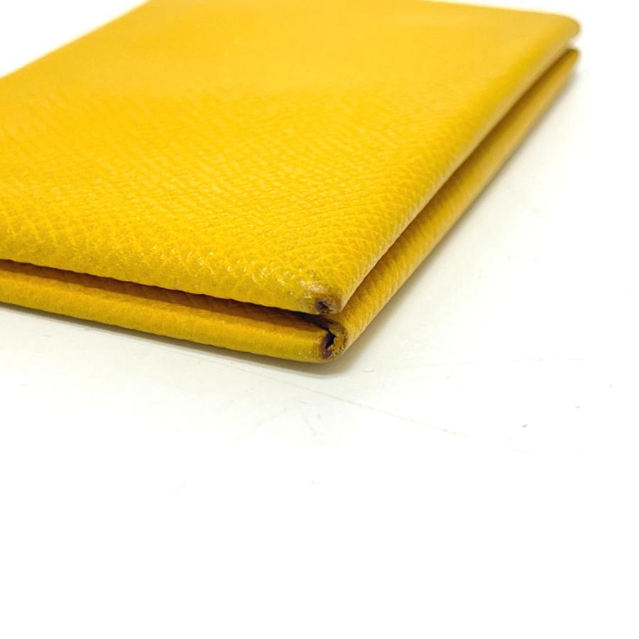 HERMES エルメス カルヴィ 名刺入れ 革小物 パスケース  カードケース イエロー系 レディース【中古】 | HERMES | 02