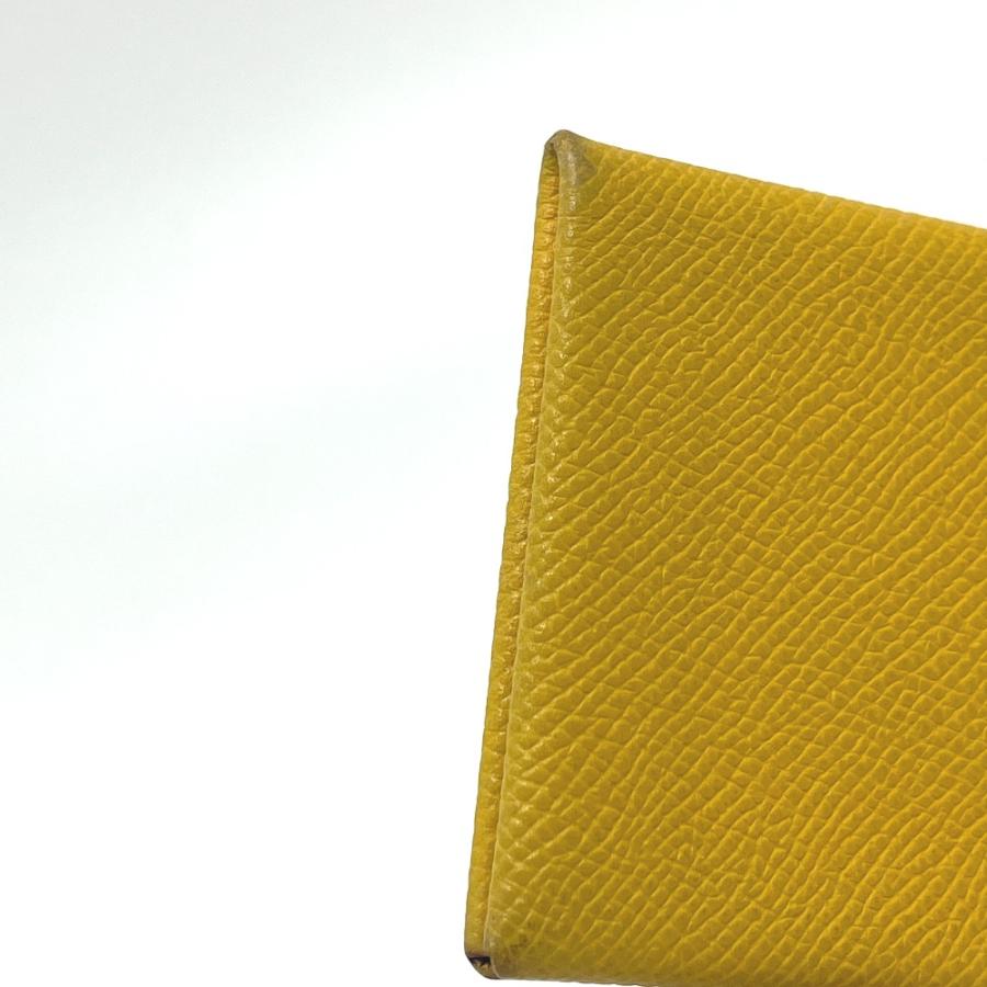 HERMES エルメス カルヴィ 名刺入れ 革小物 パスケース  カードケース イエロー系 レディース【中古】 | HERMES | 07