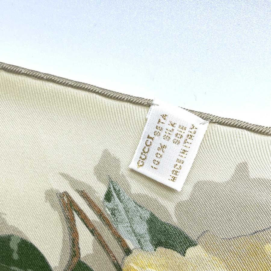 GUCCI グッチ フローラライン 花 昆虫 ファッション小物 アパレル 花柄 大判 スカーフ ベージュ レディース【中古】 | GUCCI | 08