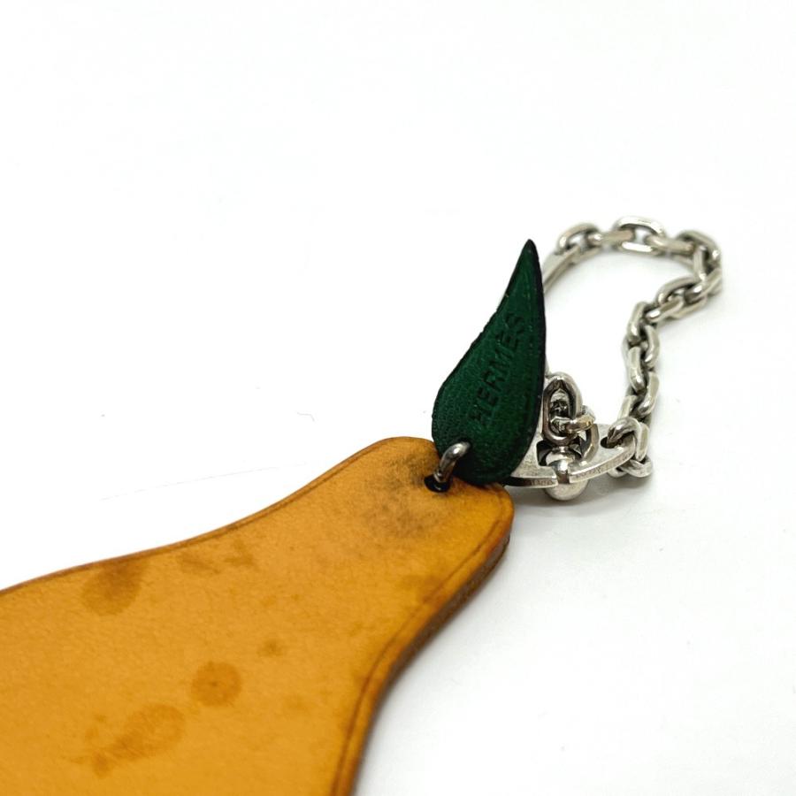 HERMES エルメス ラ・フランス 洋ナシ 梨 フルーツ 果物 チャーム キーホルダー バッグチャーム ベージュ レディース【中古】 | HERMES | 02