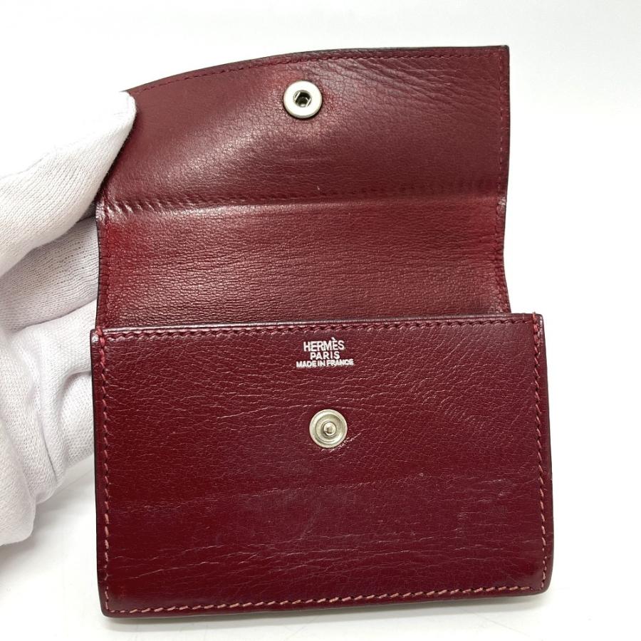 HERMES エルメス セリエ 名刺入れ カードケース ルージュアッシュ シルバー金具 レディース【中古】 | HERMES | 05