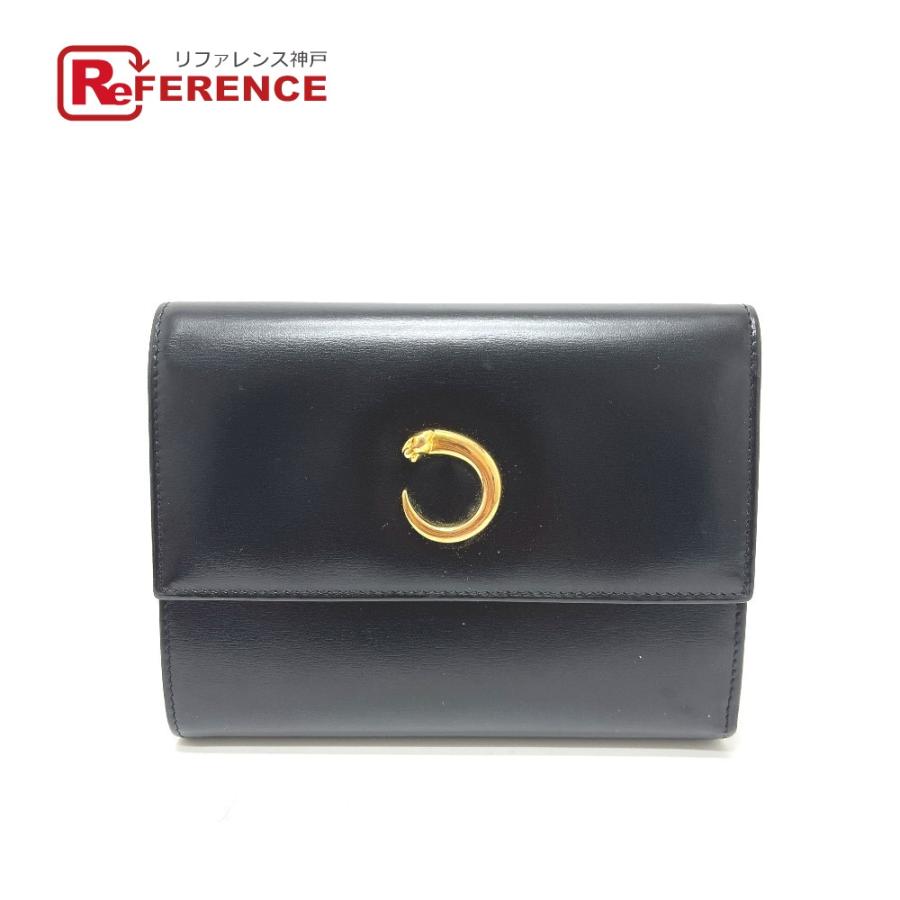 CARTIER カルティエ パンテール 短財布 財布 ウォレット 3つ折り財布 ブラック レディース【中古】 | Cartier