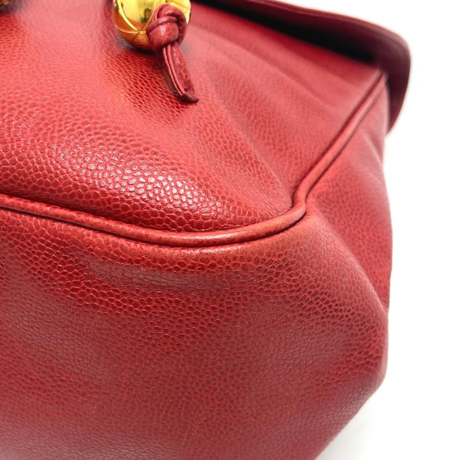 CHANEL シャネル ココボール ココマーク バックパック チェーンショルダー リュック カバン リュックサック レッド レディース【中古】 | CHANEL | 06