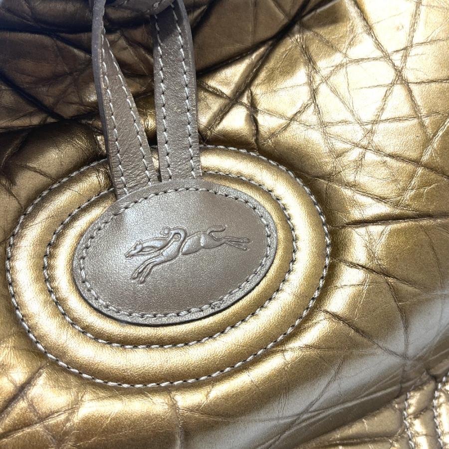 Longchamp ロンシャン ロゴ カバン ハンドバッグ トートバッグ ショルダーバッグ ブロンズゴールド レディース【中古】 | LONGCHAMP | 06