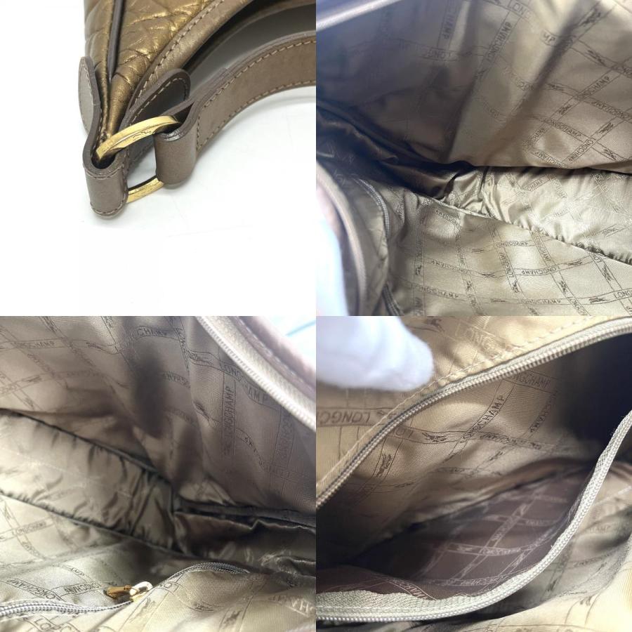 Longchamp ロンシャン ロゴ カバン ハンドバッグ トートバッグ ショルダーバッグ ブロンズゴールド レディース【中古】 | LONGCHAMP | 09