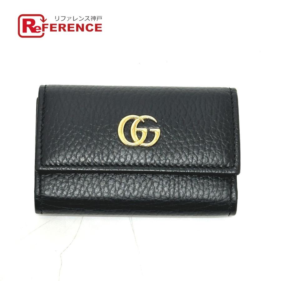 GUCCI（グッチ） 未使用 456118 GGマーモント 6連 キーケース ブラック