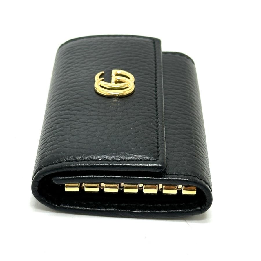 GUCCI（グッチ） 未使用 456118 GGマーモント 6連 キーケース ブラック