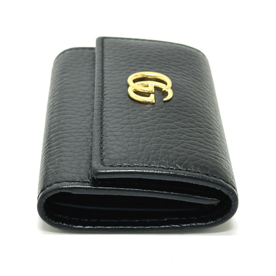 美品✨GUCCI グッチ マーモント キーケース　456118 レザー　黒 GUCCI（グッチ） 未使用 456118 GGマーモント 6連 キーケース ブラック