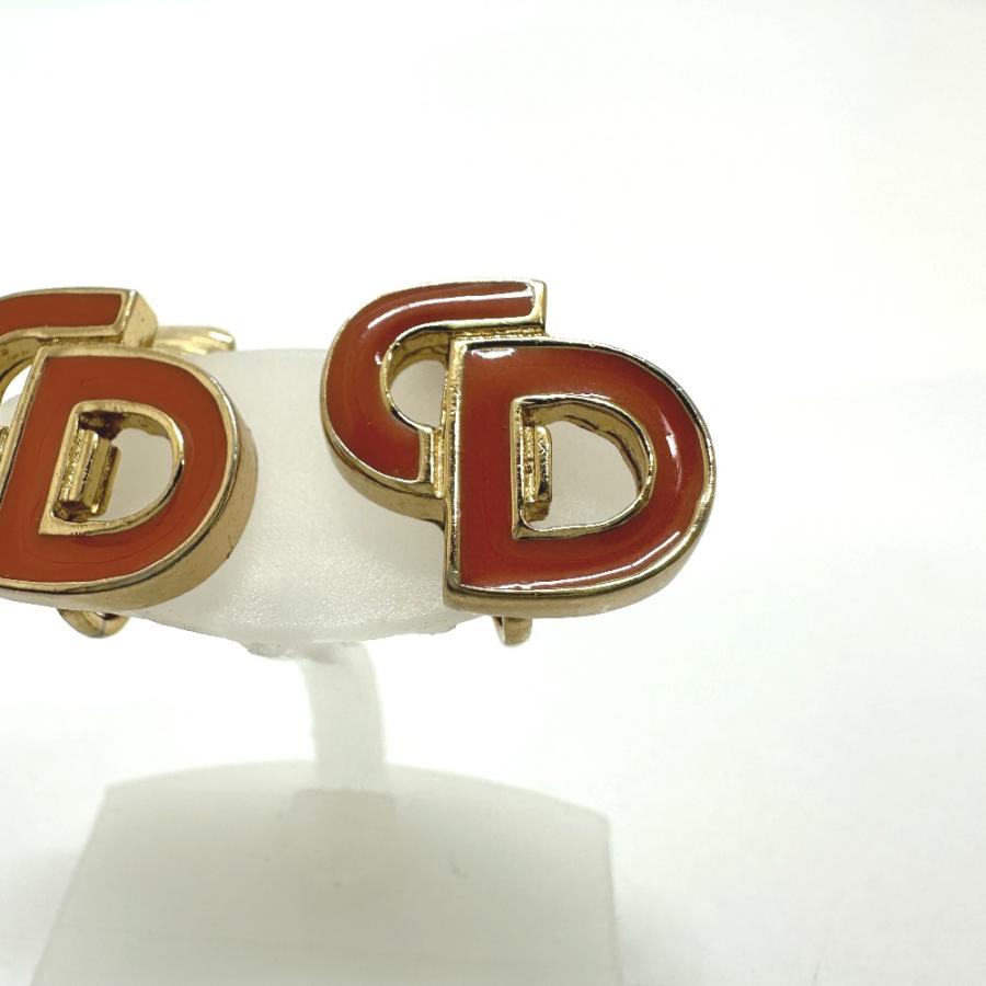 Christian Dior クリスチャンディオール CD ロゴ アクセサー クリップイヤリング イヤリング ゴールド×サーモンピンク レディース【中古】 |  | 03