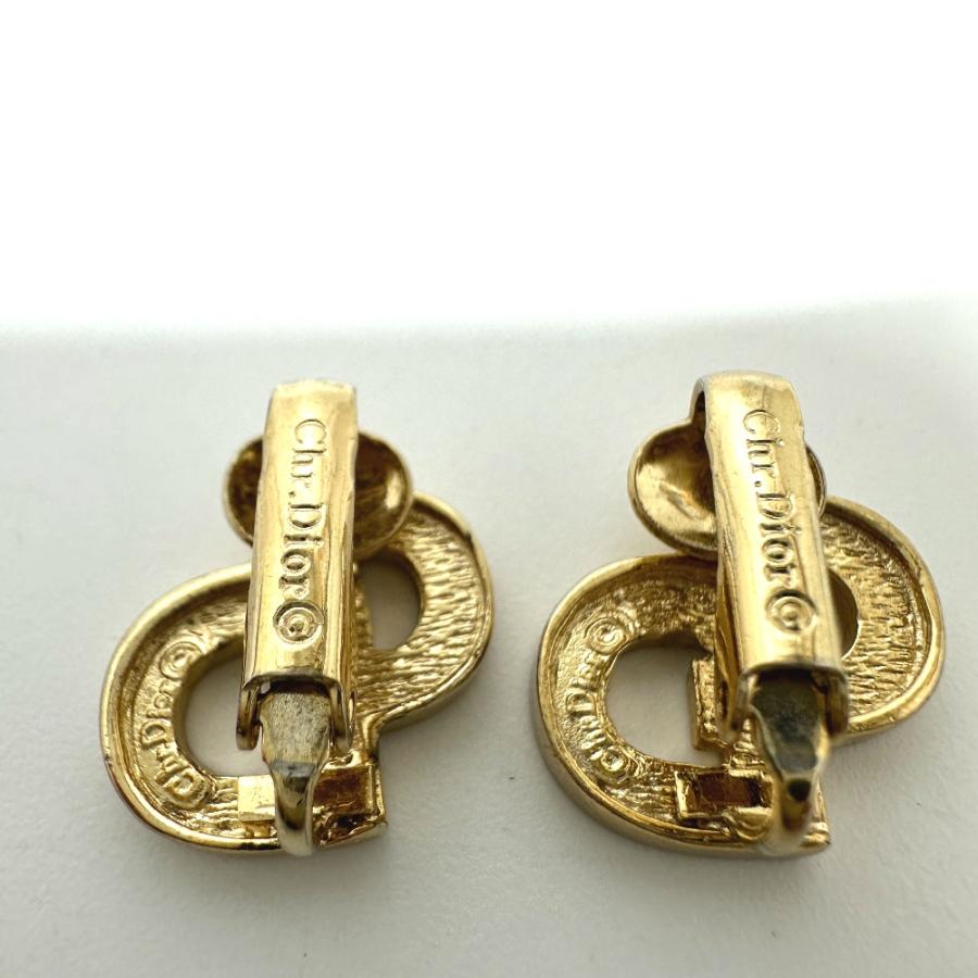 Christian Dior クリスチャンディオール CD ロゴ アクセサー クリップイヤリング イヤリング ゴールド×サーモンピンク レディース【中古】 |  | 05