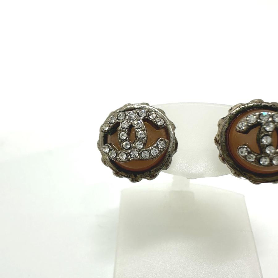 CHANEL シャネル 02C ラインストーン ココマーク アクセサリー ジュエリー イヤーアクセサー  ピアス ピンク×シルバー レディース【中古】 | CHANEL | 04