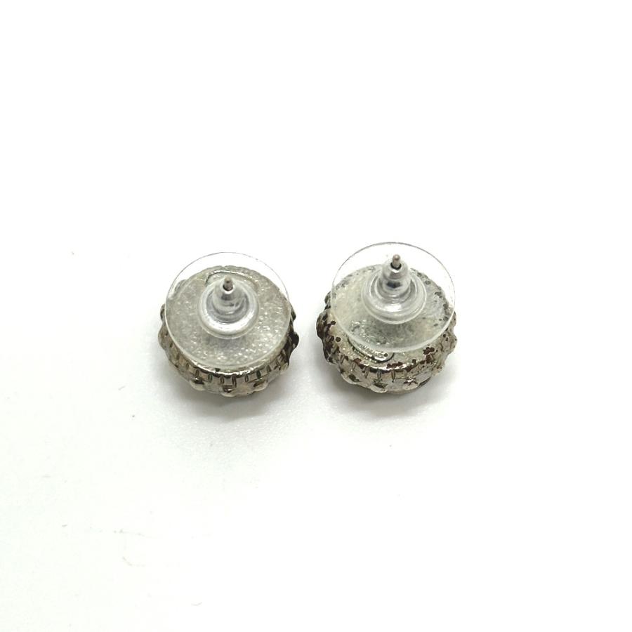 CHANEL シャネル 02C ラインストーン ココマーク アクセサリー ジュエリー イヤーアクセサー  ピアス ピンク×シルバー レディース【中古】 | CHANEL | 05