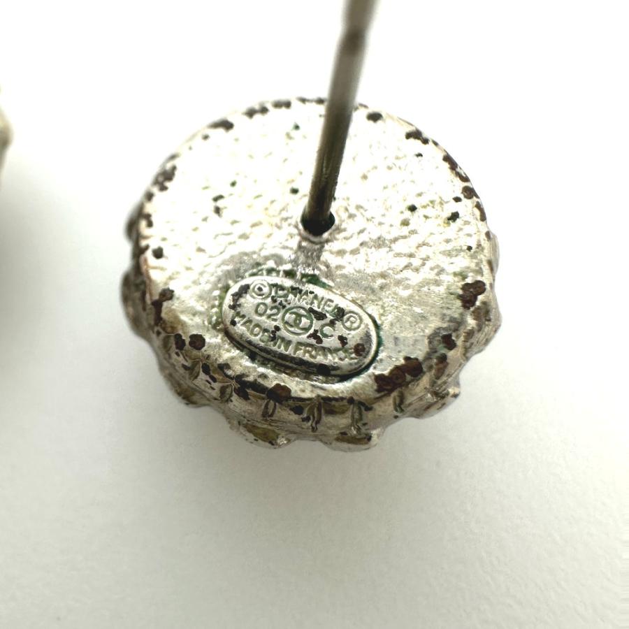CHANEL シャネル 02C ラインストーン ココマーク アクセサリー ジュエリー イヤーアクセサー  ピアス ピンク×シルバー レディース【中古】 | CHANEL | 07