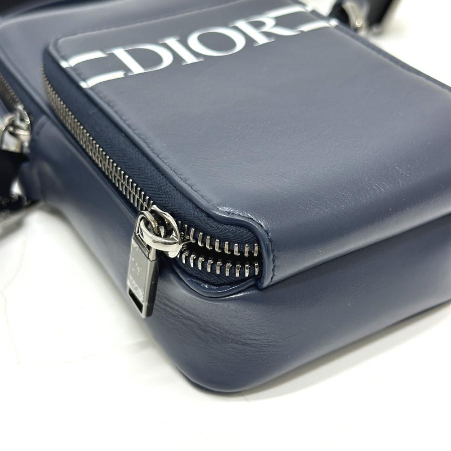 Dior ディオール ロゴ  2WAY マイクロ フォン カバン 肩掛け 斜め掛け ショルダーバッグ ブルー メンズ【中古】 |  | 05